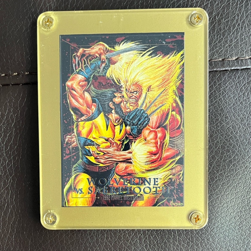1992 Marvel Masterpieces WOLVERINE VS SABRETOOTH #3-D